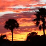 Sunset view from deck